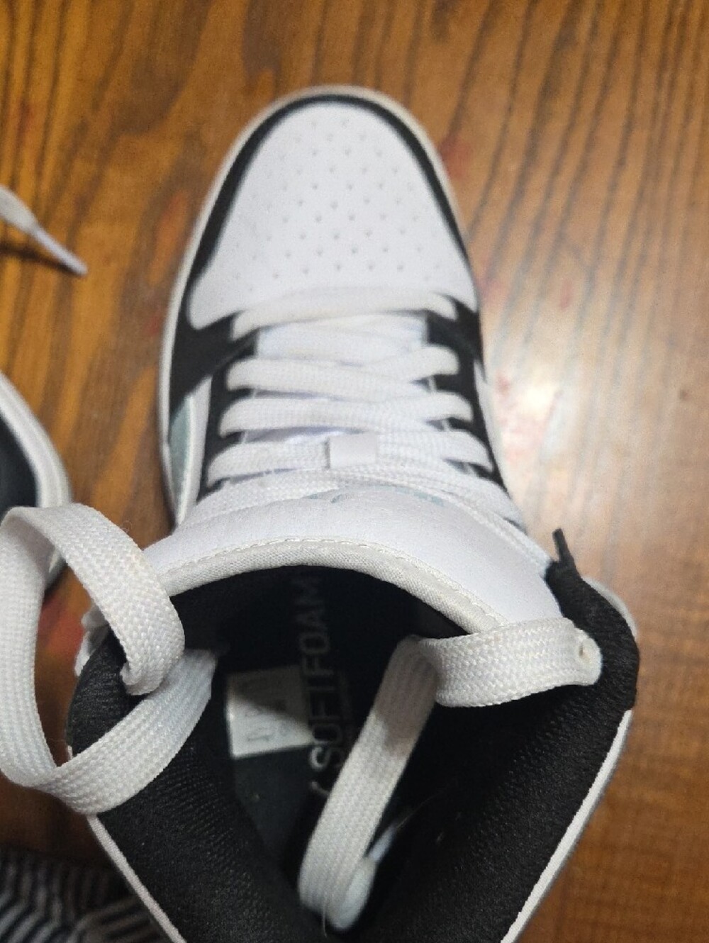 Puma Black and White High-Top Style Sneakers - Picture 6 of 9